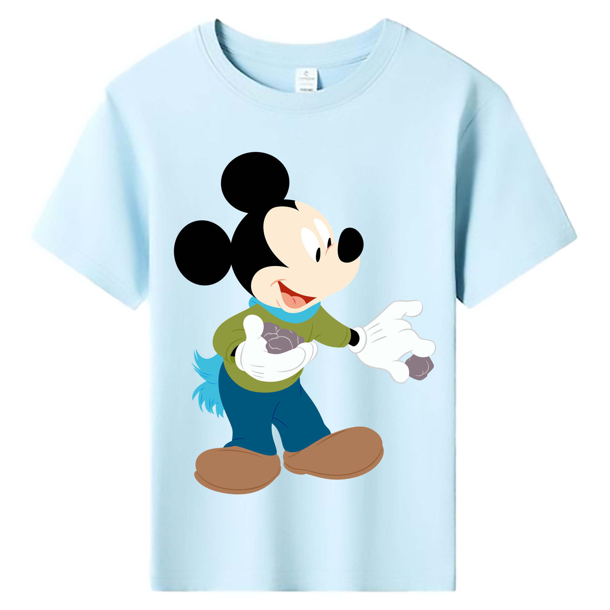 ミッキーマウス Mickey Mouse 綿100％キッズTシャツ（フロントプリント）